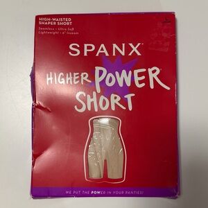 Spanx Higher Power Shaper Short - Large, Soft Nude, Brand New